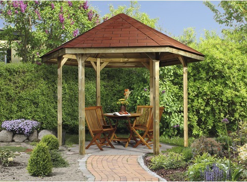 Pavillon weka Norderney Gr. 1 326 x 376 cm kesseldruckimprägniert 656.3030.00.00