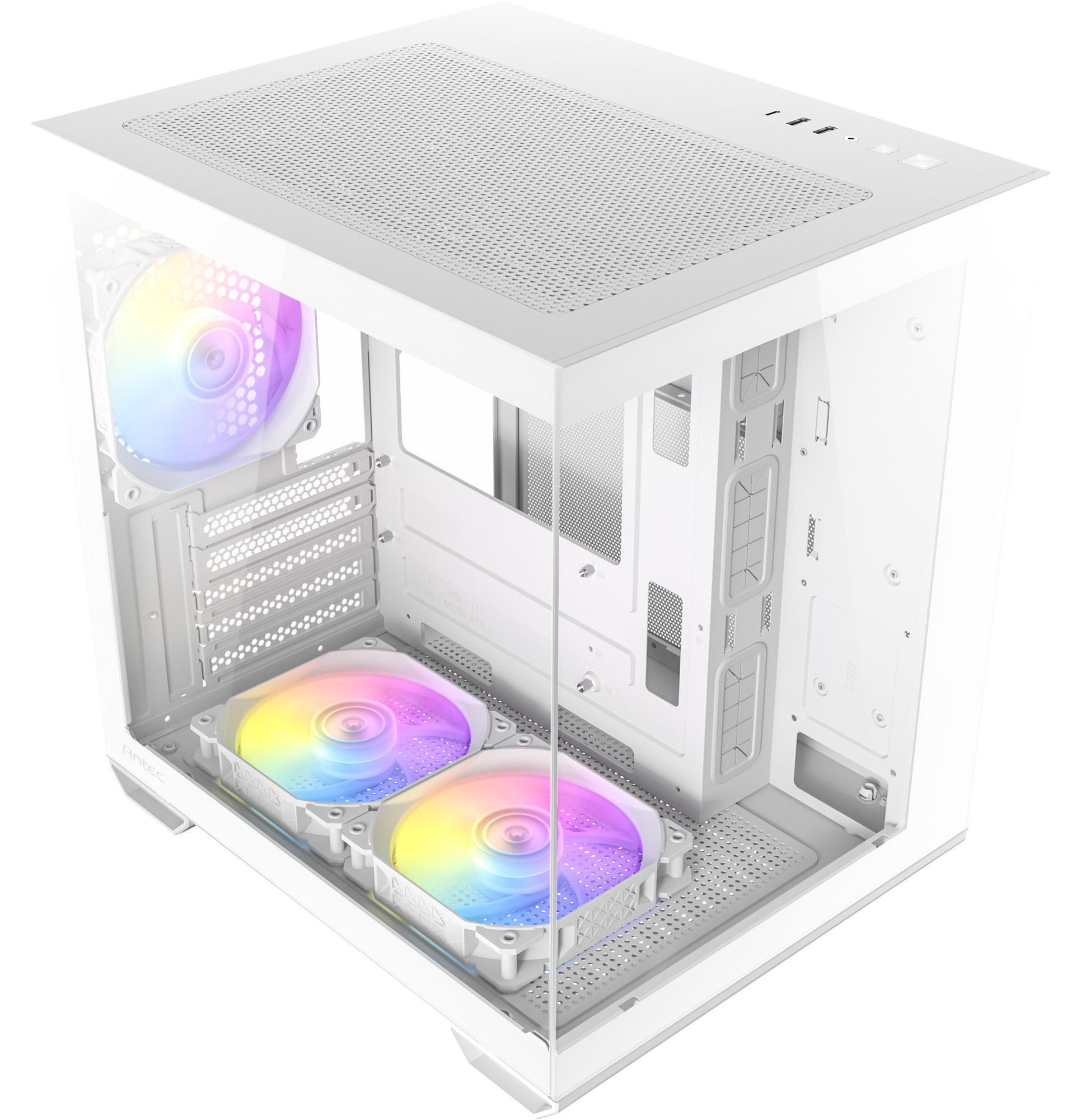 ANTEC CX60M ARGB PC-Gehäuse, Mini-Tower, Micro-ATX, weiß 0-761345-10218-6