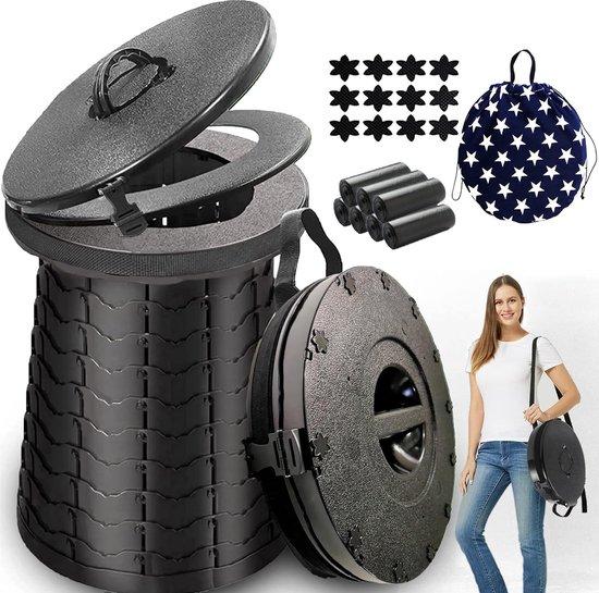 OEM Portable Toilet, Camping Toilet mit em Handtäschchen und 10 Toilettenabfallbeuteln, kompaktes Camping Toilet, geeignet für Camping/Boot/Roadtrips/Strand 2026