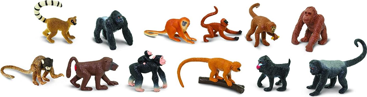 Safari Ltd Monkeys & Apes TOOB, 3 Jahr(e), Monkeys & Apes, Mehrfarbig 680604