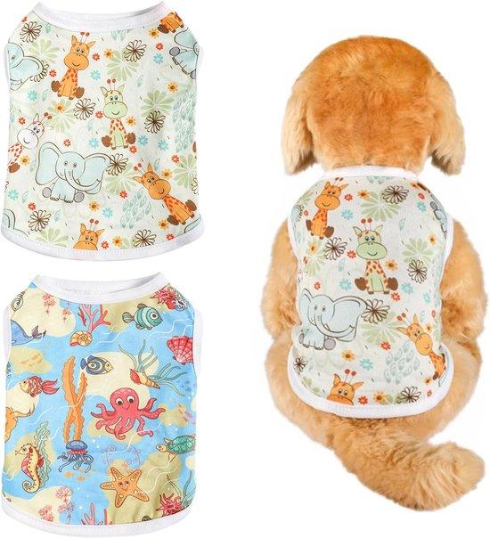 OEM Hunde-T-Shirts 2er Set atmungsaktive Hunde-T-Shirts weiche Sommer-T-Shirts coole Hunde-T-Shirts Hunde Sommerkleidung 2026