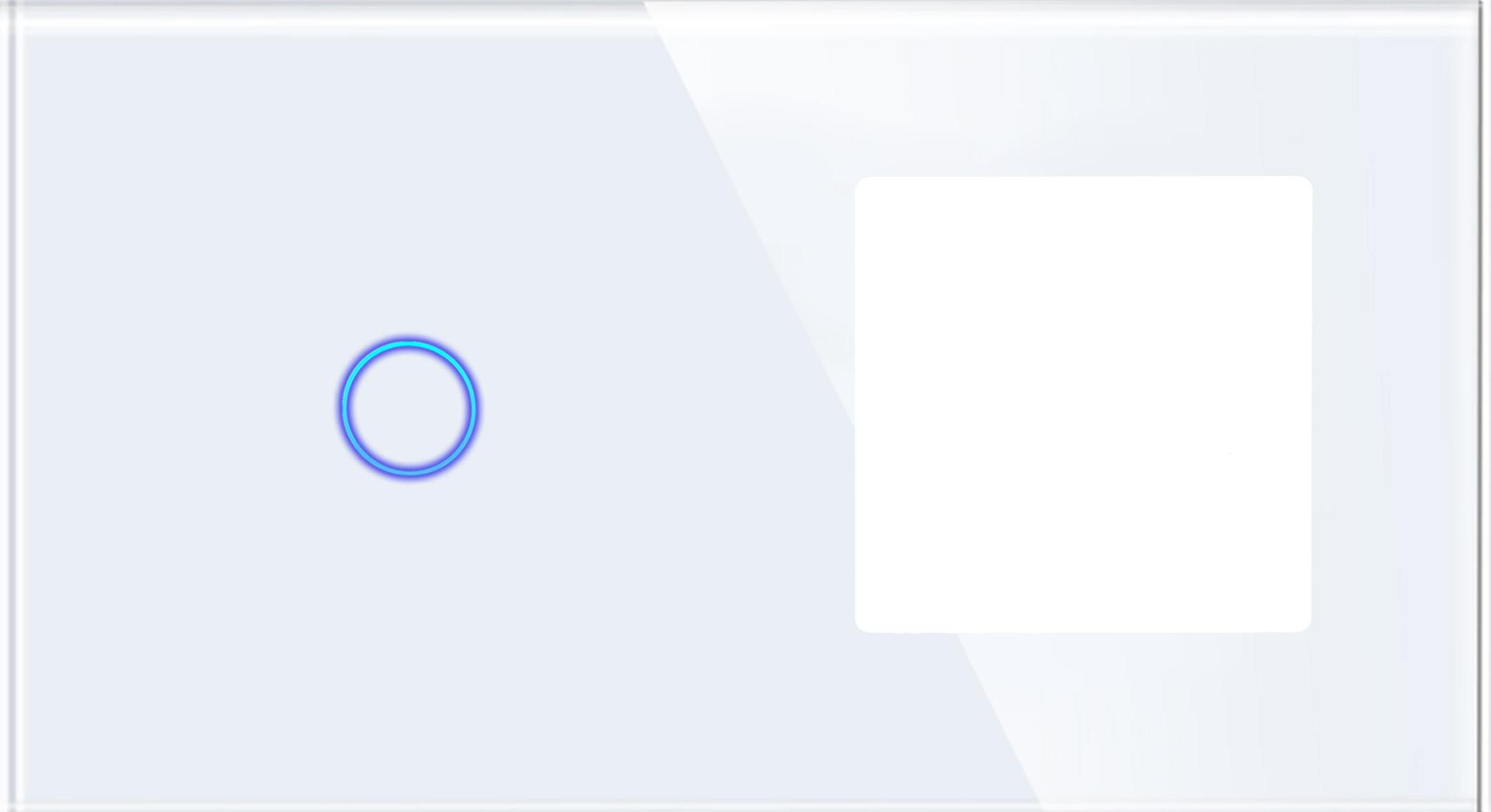 Doppelglasplatte 1G1F Weiß DC Smart Home