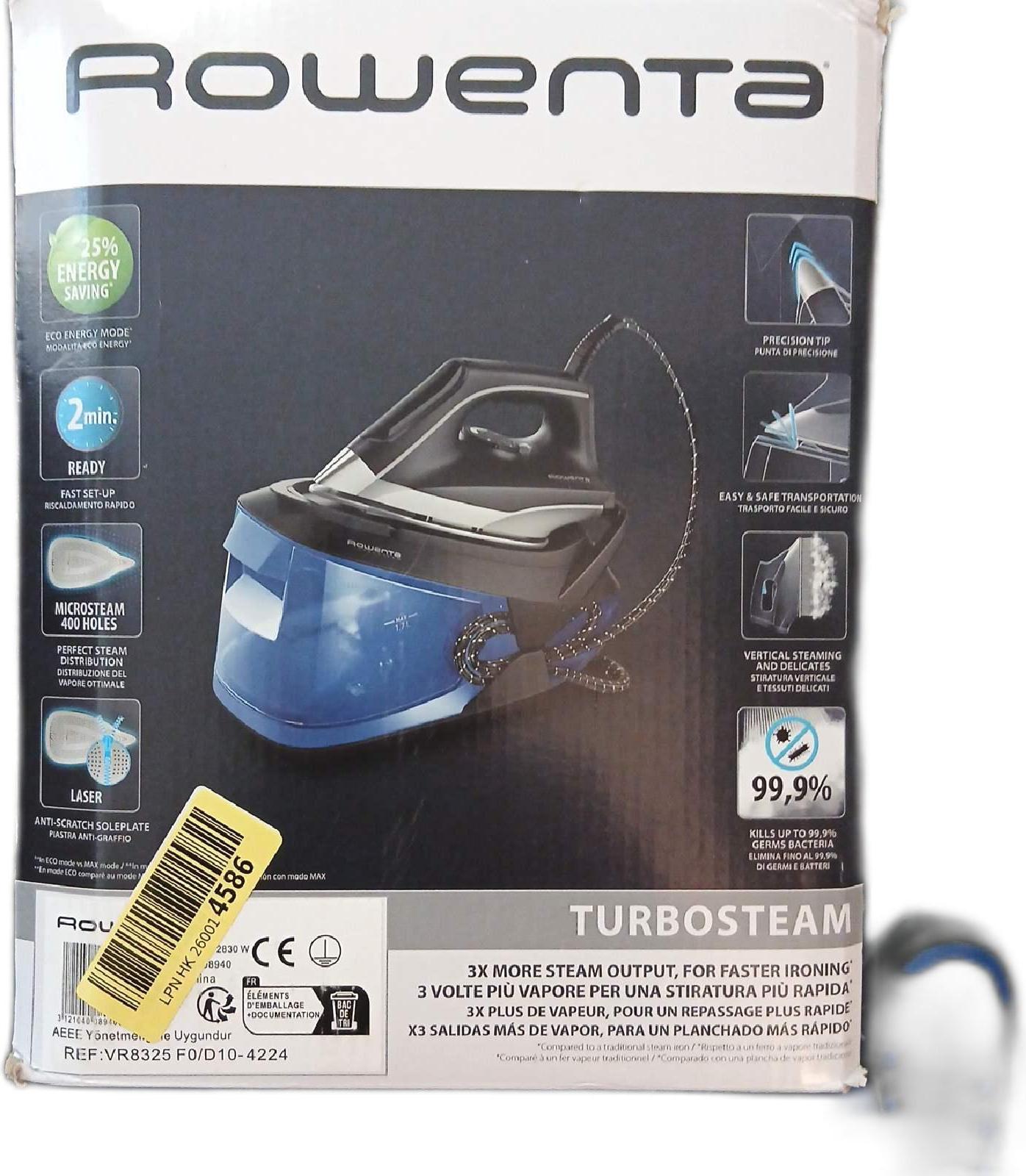 Rowenta Bügeleisen Dampfbügeleisen Haushaltsgeräte Turbosteam 2600 Watt Leistung Dampfqualität VR8325F0