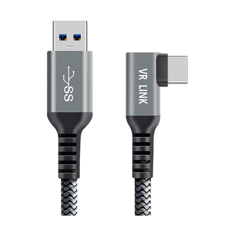 Mobilly 7m Kabel für Oculus Quest 2, Oculus Link, USB-C 3.2 Gen 1/USB-A Kabel, Länge 7m, geflochten