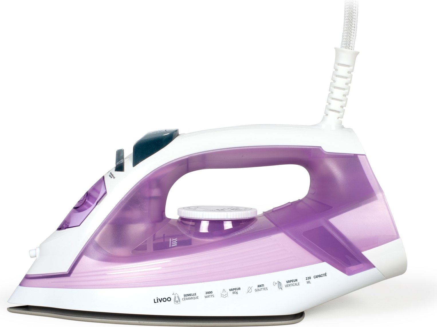LIVOO Dampfbügeleisen mit Keramiksohle Bügeleisen mit Dampf DOM481