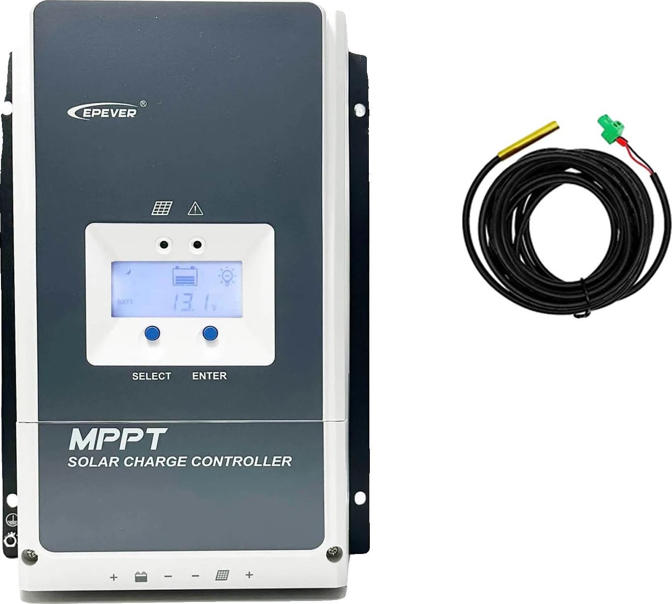 Solárny regulátor nabíjania, účinnosť sledovania MPPT, podporuje viacero typov batérií, so senzorom, 60 A, 12 24 36 48 V