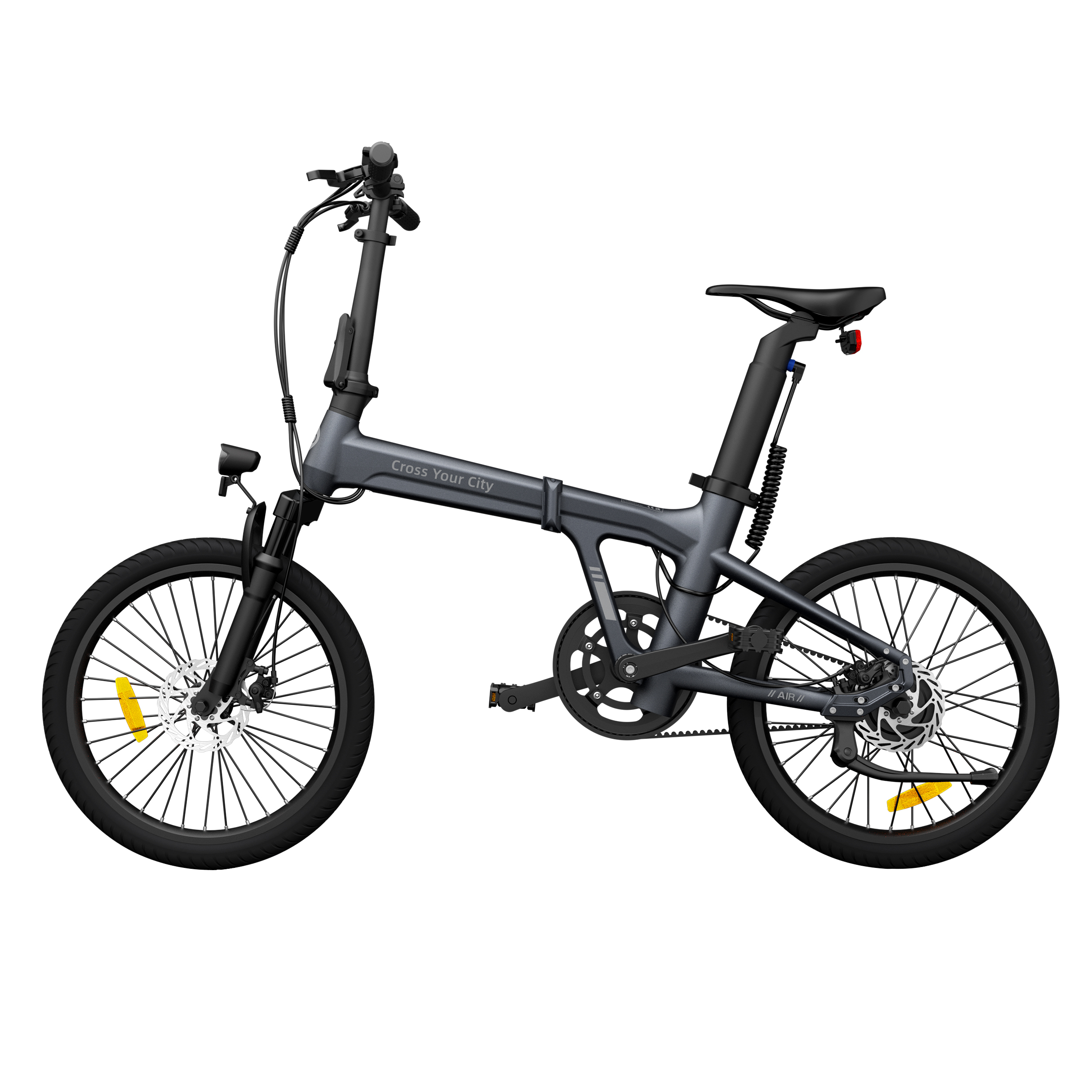 ADO EBike Air 20S Elektrický bicykel, skladací bicykel s remeňovým pohonom, mestský bicykel, 20 palcov, 250W, STVZO, ebike pre dámy/pánov