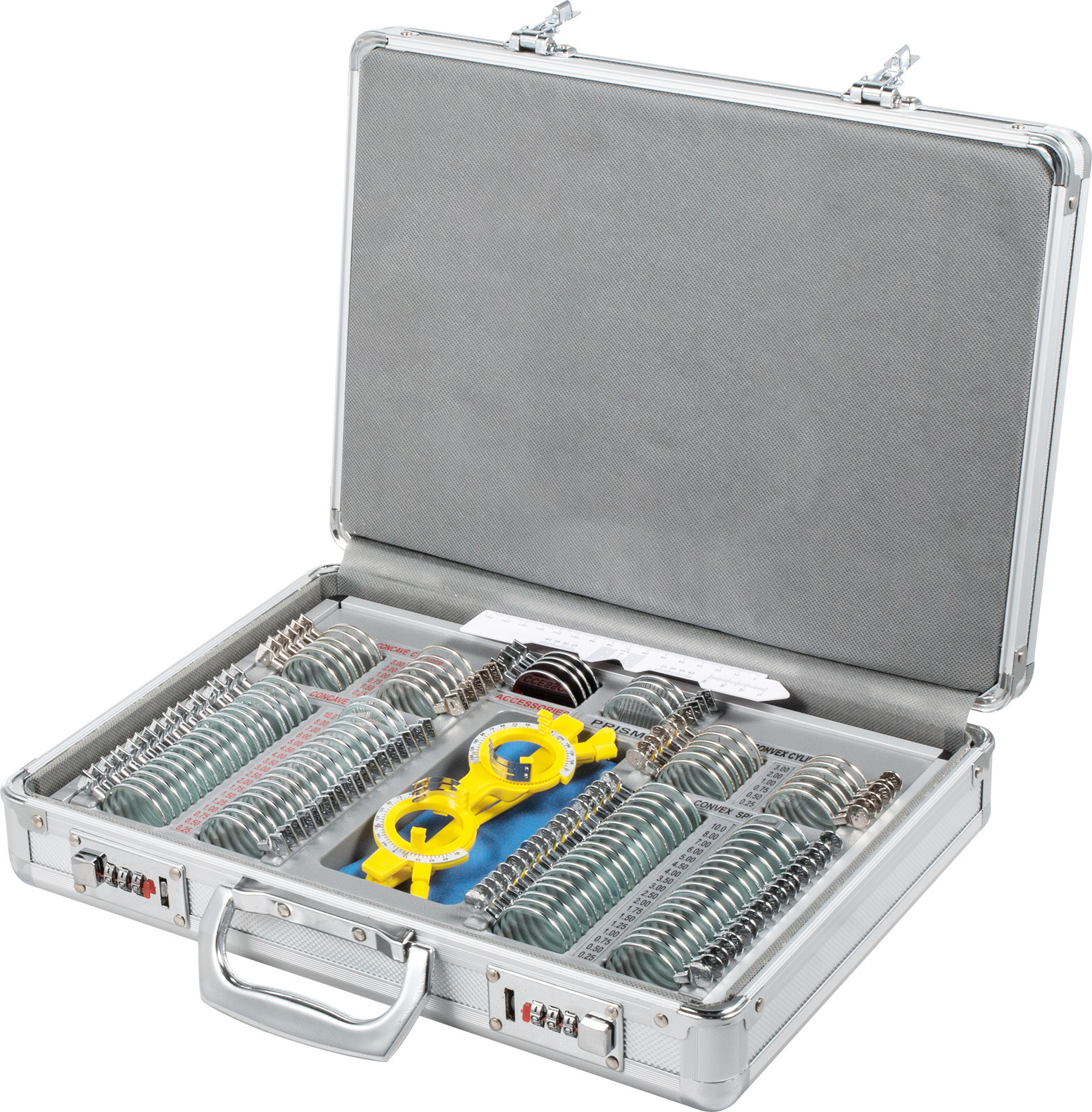 VEVOR 104pcs Trial Lens Set Metallfelge Optometrie Trial Linse Versuchslinse Test Lens Optometry Equipment für Optikgeschäfte Vision Health Center Krankenhäuser