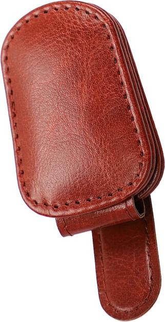 INF Kunstleder Auto Sonnenblenden Brillenhalter Clip - Multifunktionaler Organizer Braun 394151