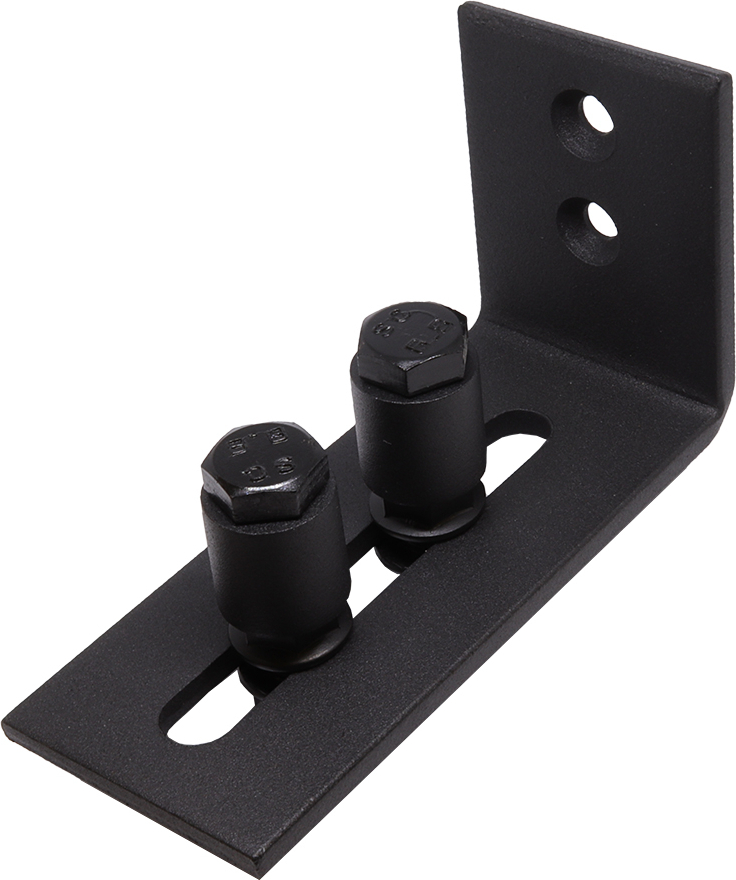 Čierne nástenné klzáky pre posuvné dvere - za sadu