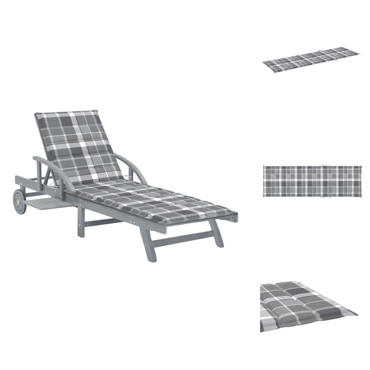 vidaXL Lehátko s vankúšom z masívneho dreva akácie - Lehátka