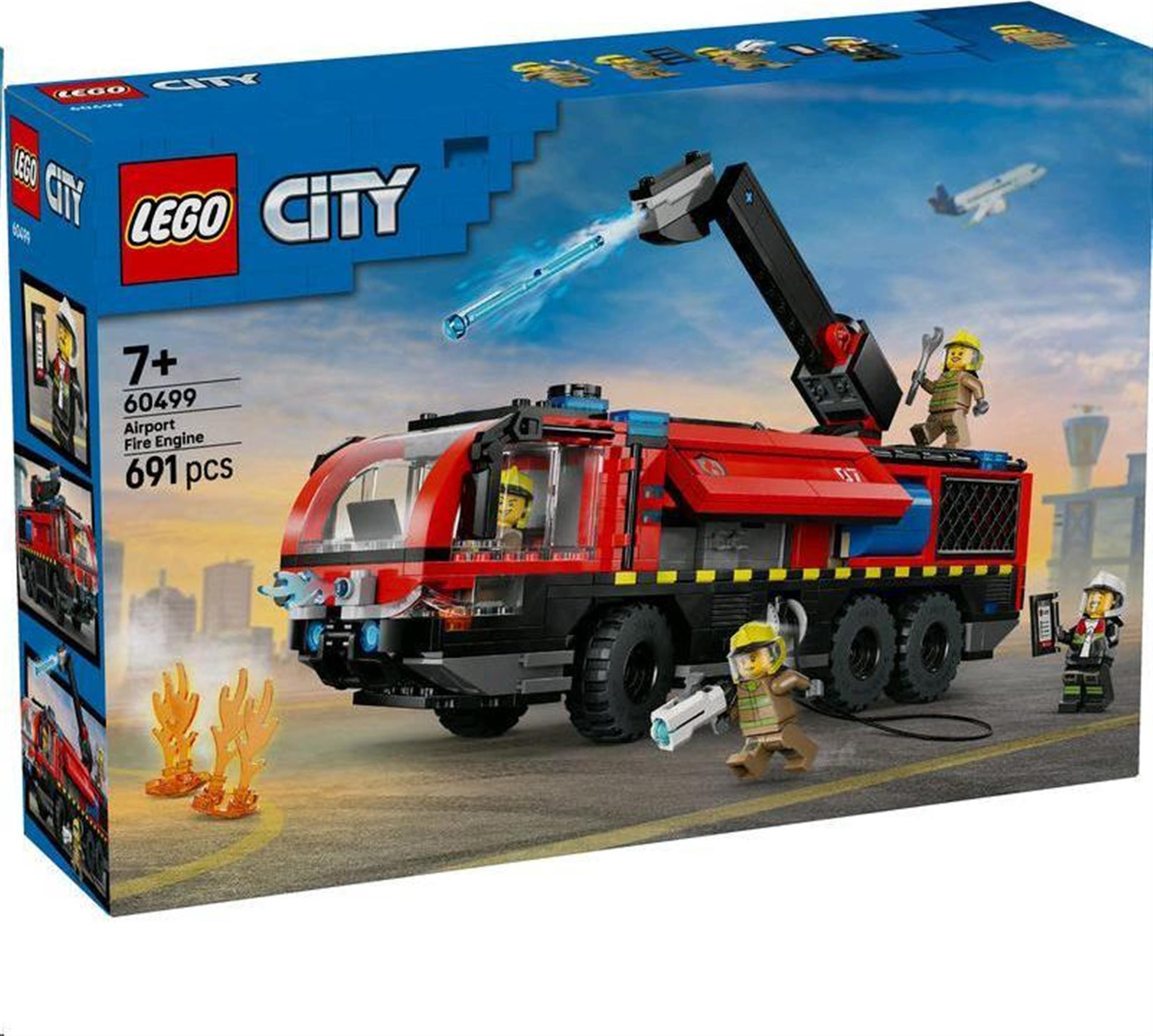 LEGO City Letiskové hasičské auto, Stavebnica, 7 rok / roky, Plast, 691 kusov, 1,04 kg