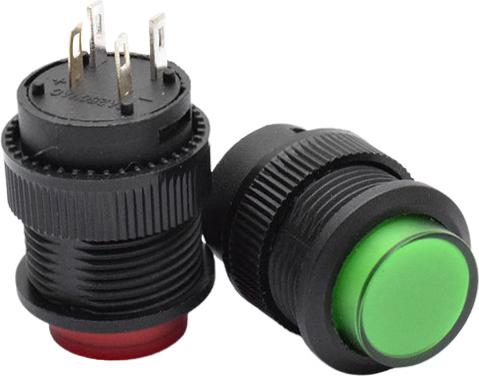 Funduino R16-503AD - Schalter - 3A, einrastend, beleuchtet Farbe: Rot R16-503AD - Schalter - 3A, einrastend, beleuchtet : Rot