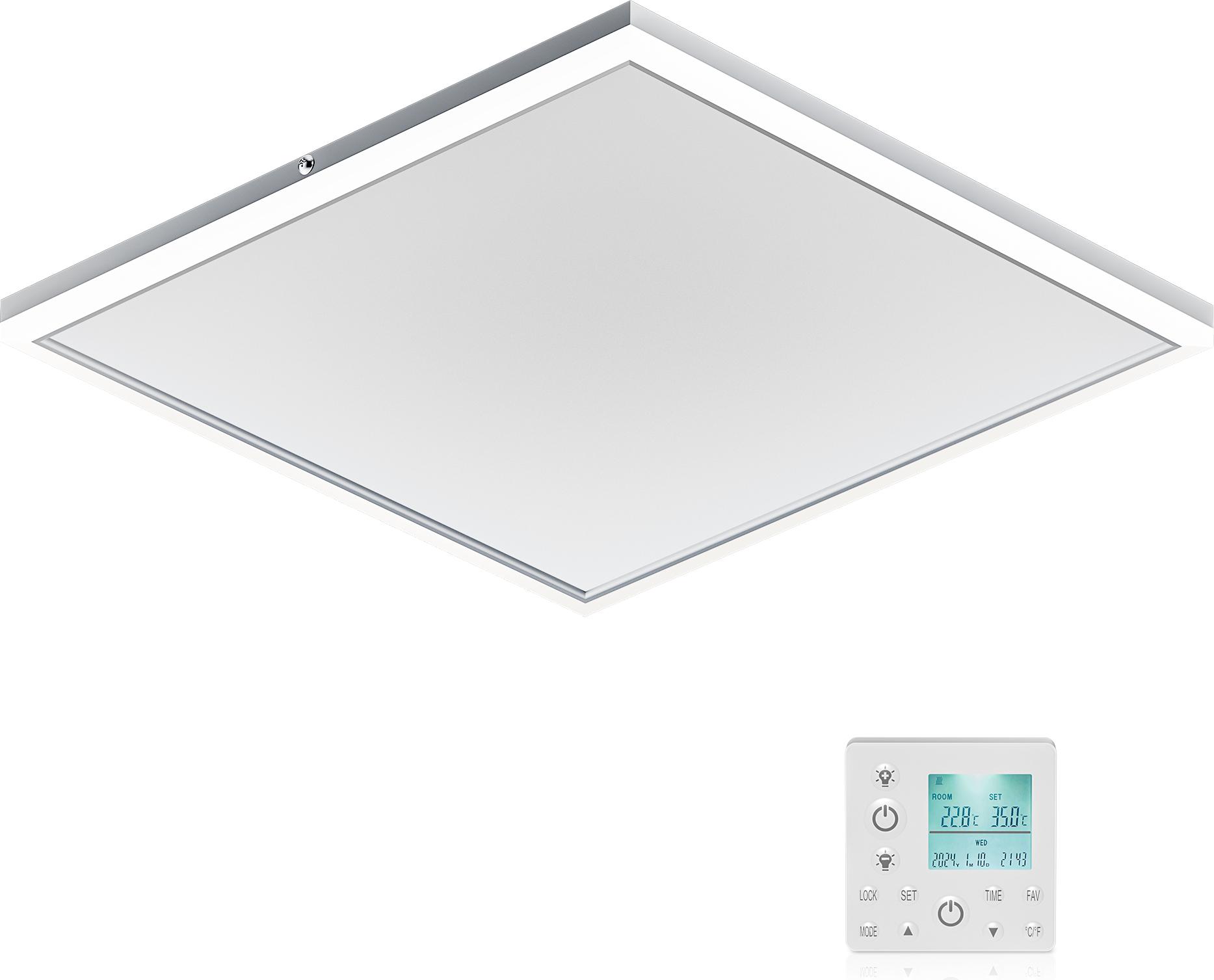 Wiltec Chauffage infrarouge plafond et éclairage LEDs
