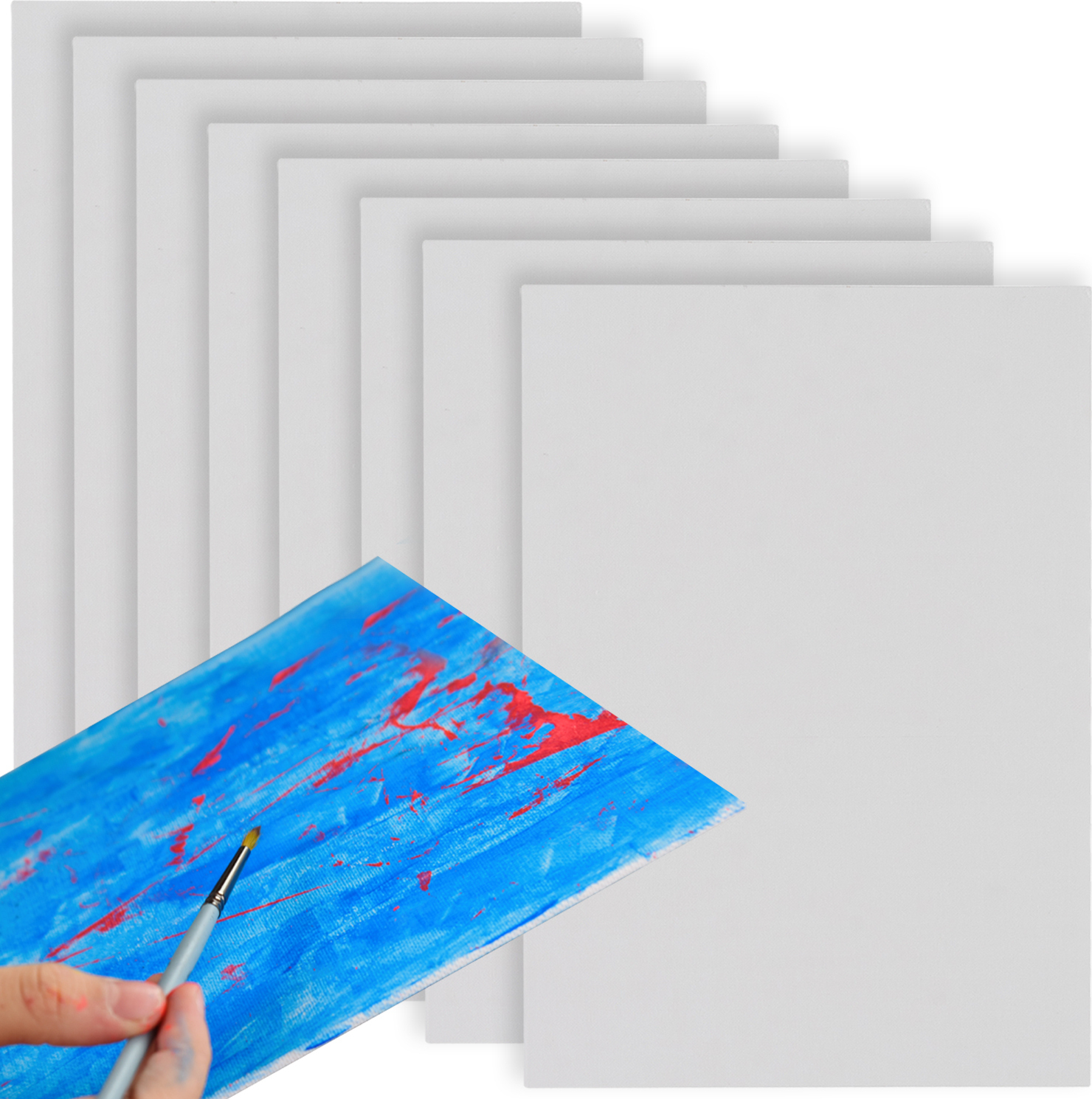 CNYMANY Mini-Acrylfarben-Set Mit 15 Leinwänden & Staffeleien - Komplettes Malset Für Anfänger & Künstler