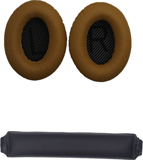 INF Náhradné náušníky a hlavový most pre slúchadlá Bose QC15 QC25 QC35 Khaki + čierna