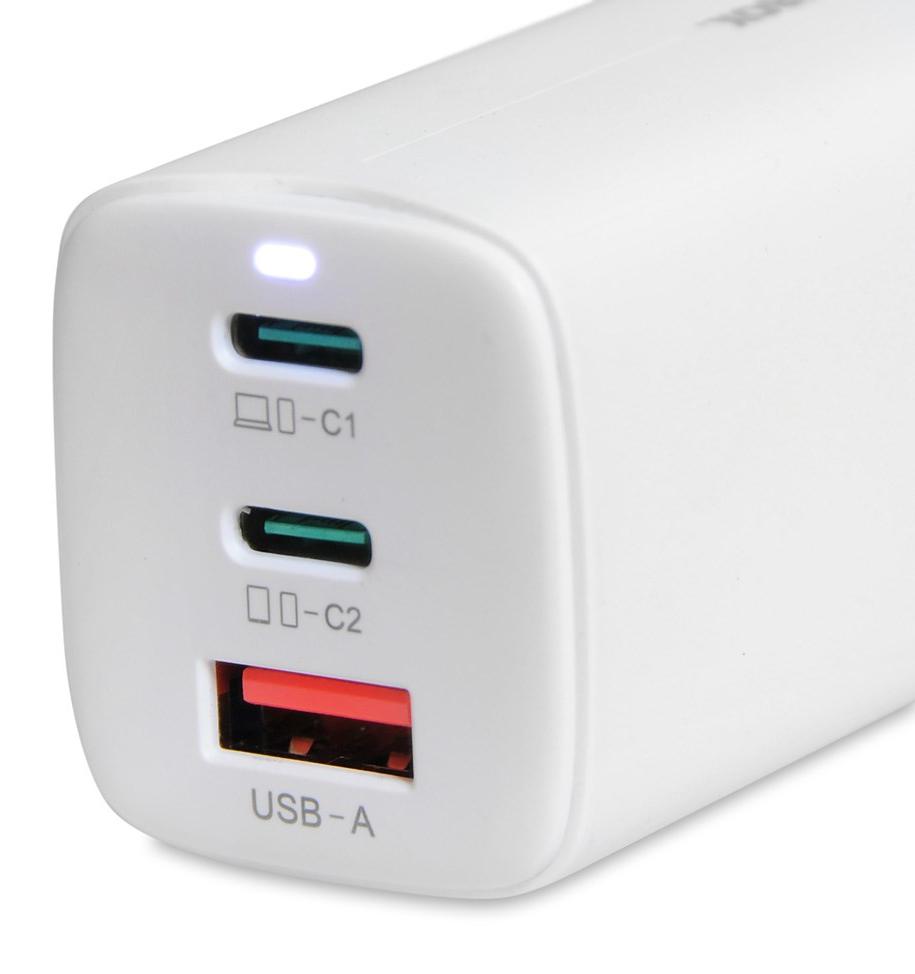 I-BOX C-65 GaN PD65W sieťová nabíjačka s káblom, biela