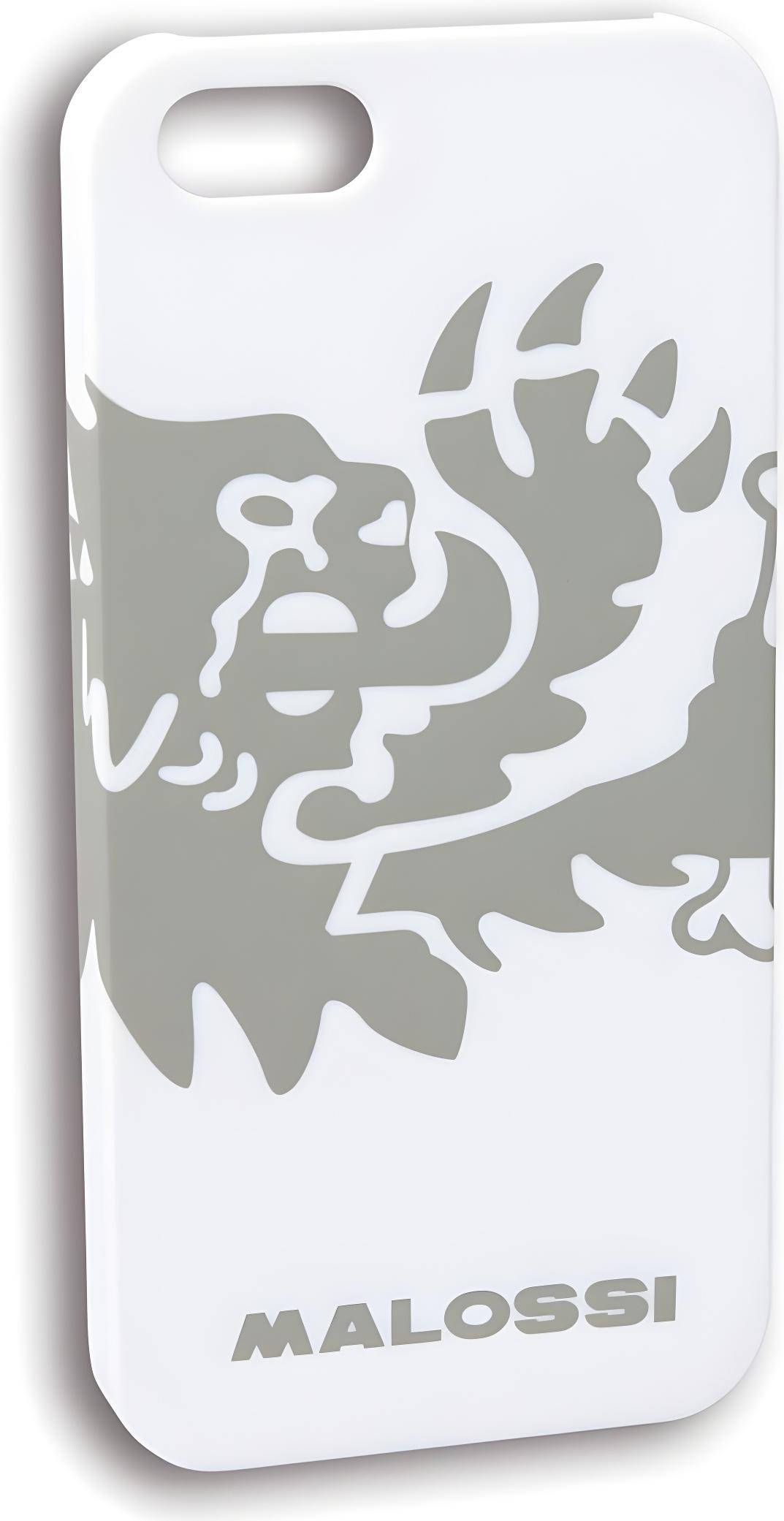 Handyhülle Malossi Schutzhülle mit Löwe Logo grau für iPhone 4-4S, weiß 4216000.W0