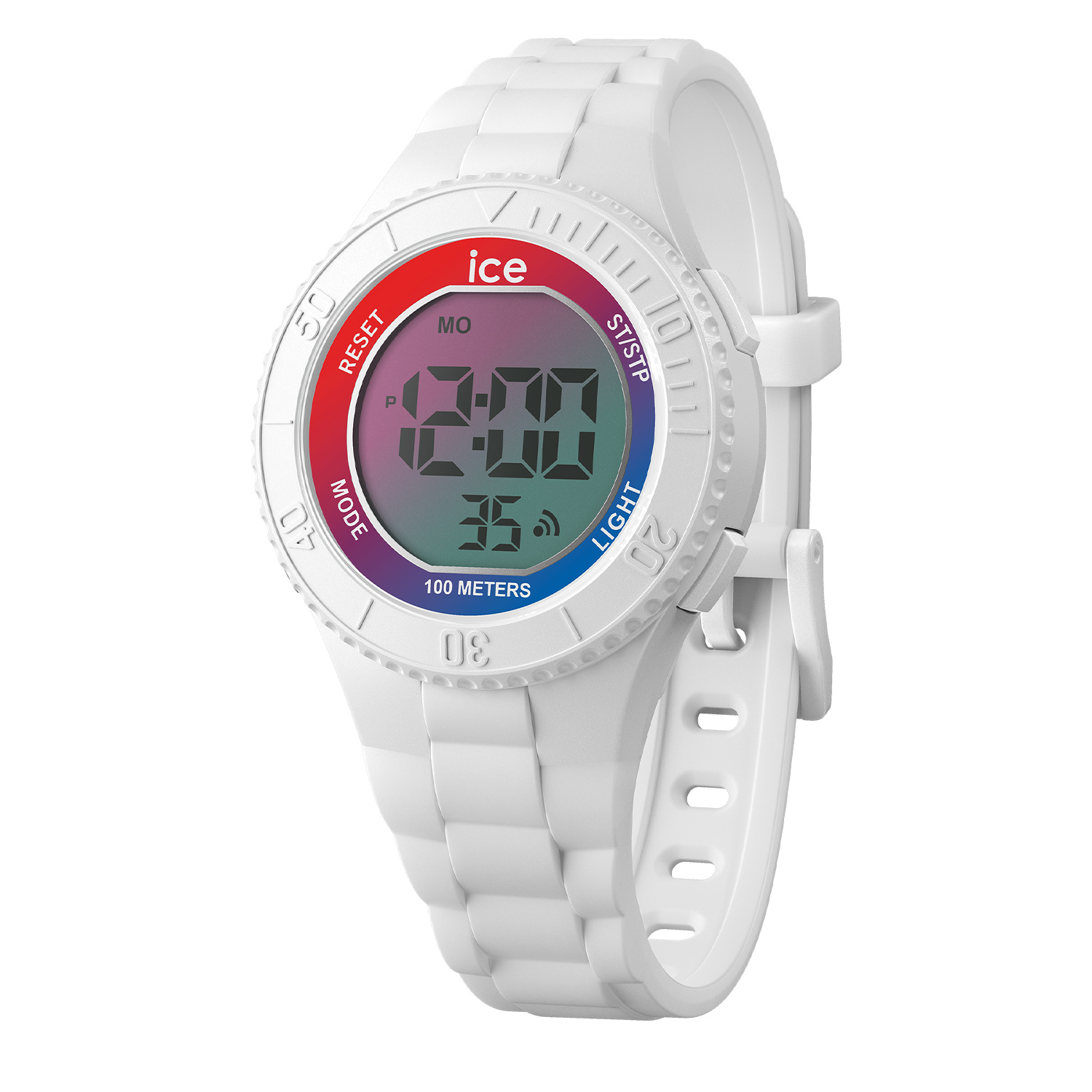 Hodinky Ice-Watch Ice Digit Sunset Rainbow White (S)