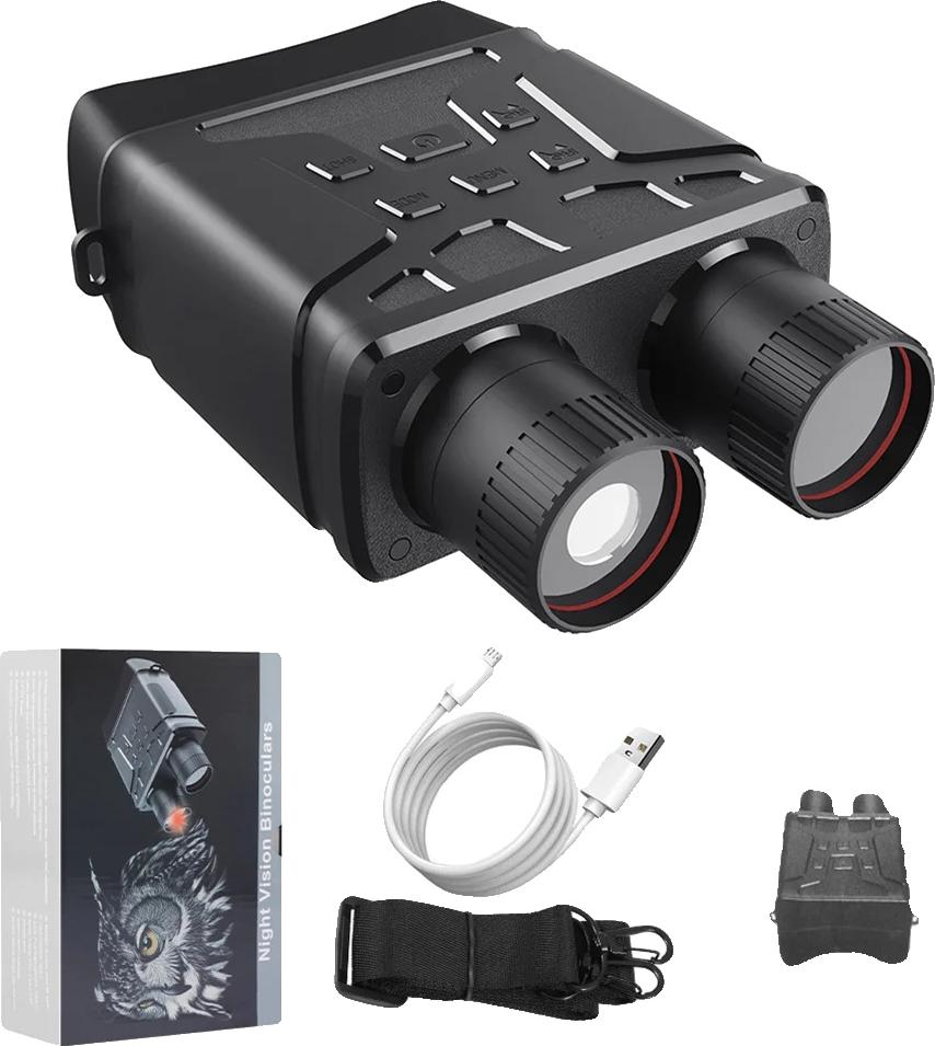 Okuliare na nočné videnie, infračervená LED dióda, nahrávanie videa vo Full HD, čierna farba