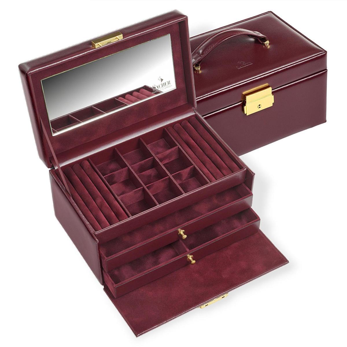 Sacher 25.301.010101 - Schmuckkasten Elly acuro bordeaux Leder