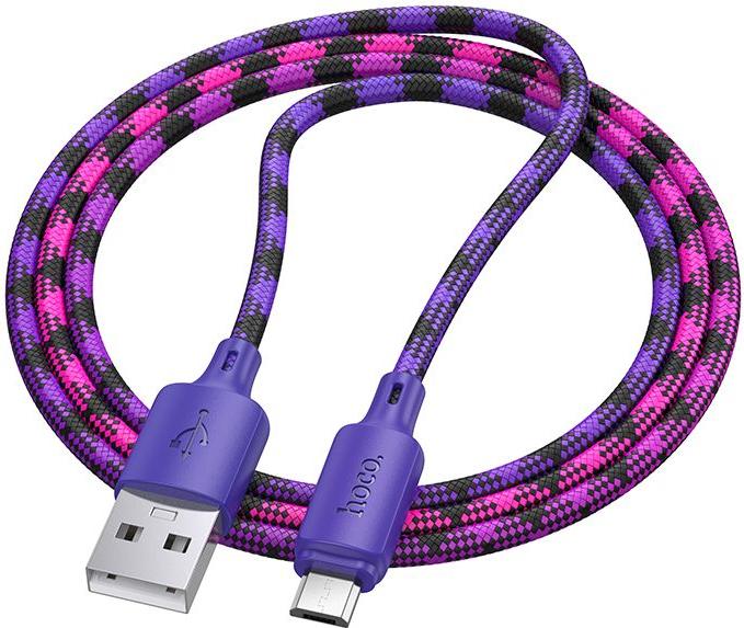 USB-A-zu-Micro-USB-Kabel von Hoco, 2,4 A, 1 m, X116, Farbverlauf Lila