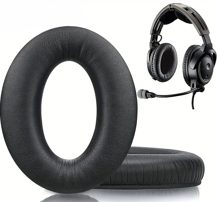 TRADEBIT 2x Ersatz Ohrpolster für BOSE Aviation A20 Aviation A10 Aviation X Schwarz Kopfhörer 7693