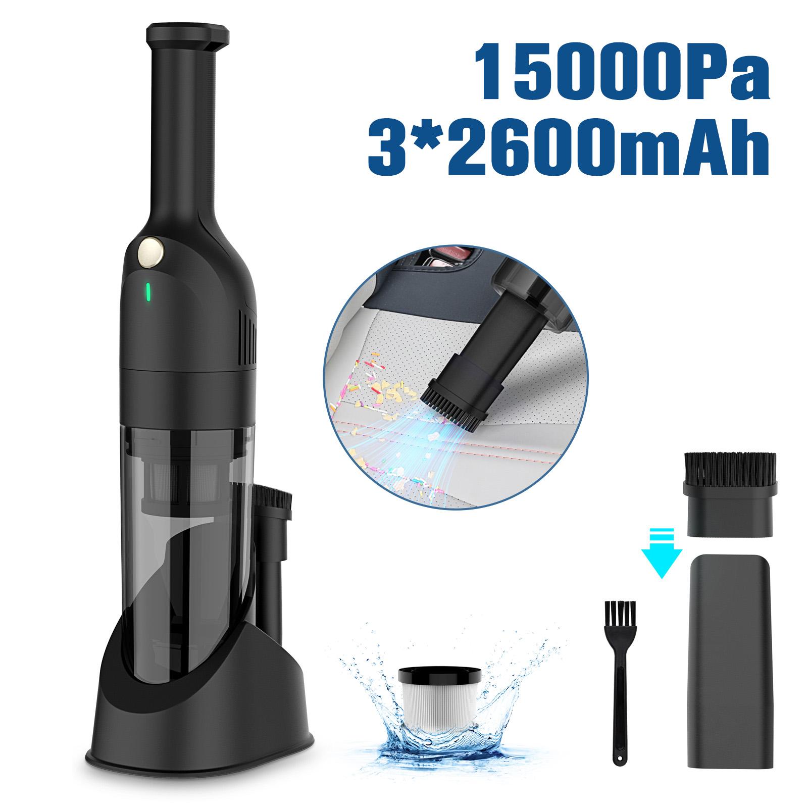 H6 ručný vysávač, 15000Pa mini akumulátorový ručný vysávač, stolný bezvreckový vysávač, ľahký akumulátorový vysávač do auta, domu, obytného automobilu, na chlpy domácich zvierat