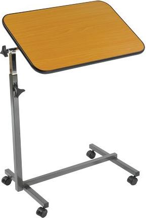 Identites Simplex- Tavolino Servitore Regolabile in Legno con Ruote e Vassoio Inclinabile