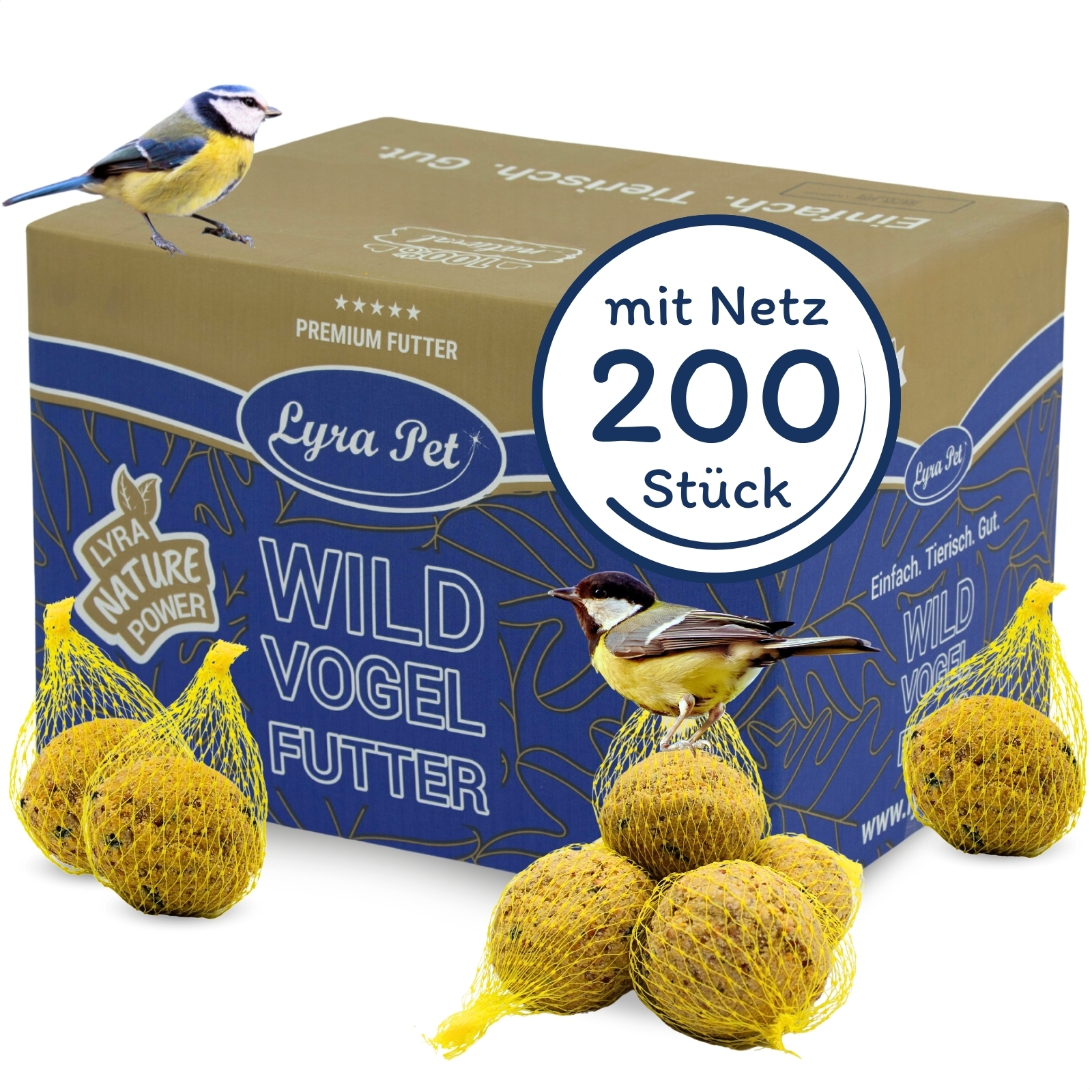 200 Stk. Lyra Pet® Ganzjahresknödel mit Netz à 90 g = 18 kg 38555-002
