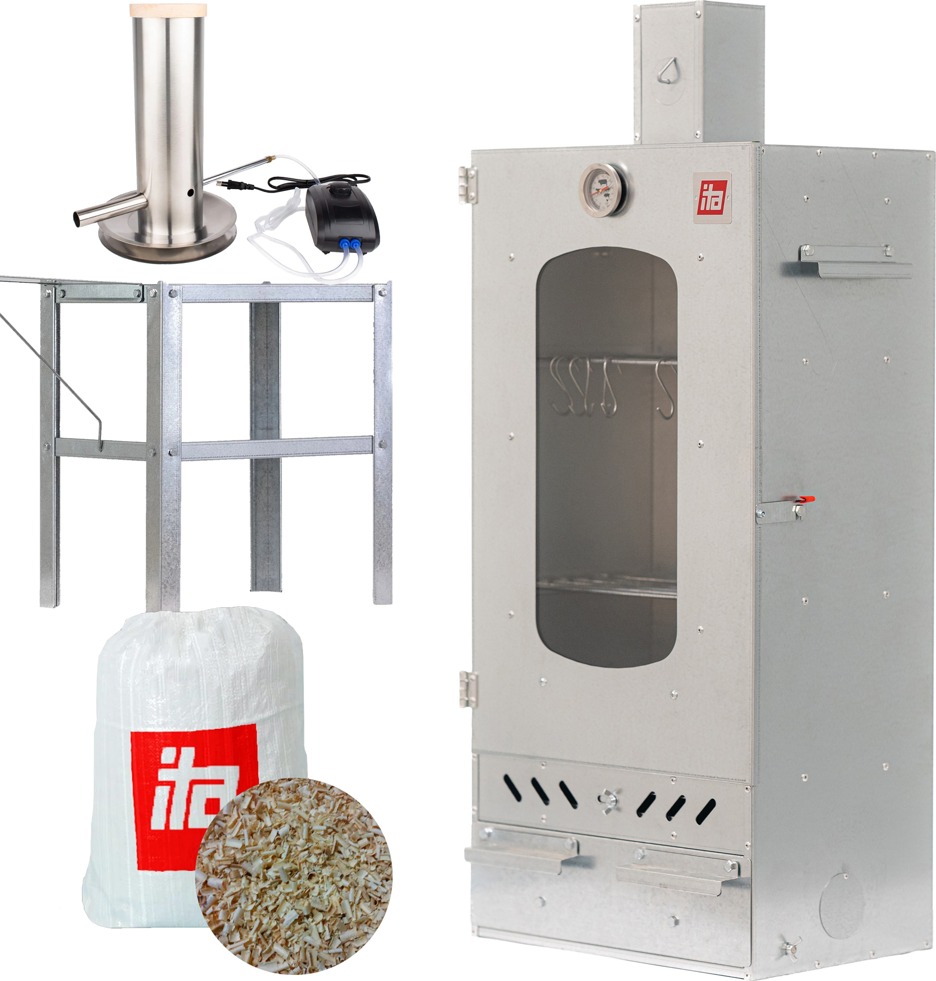 ITA Räucherofen 7012 + Rauchgenerator + Tisch