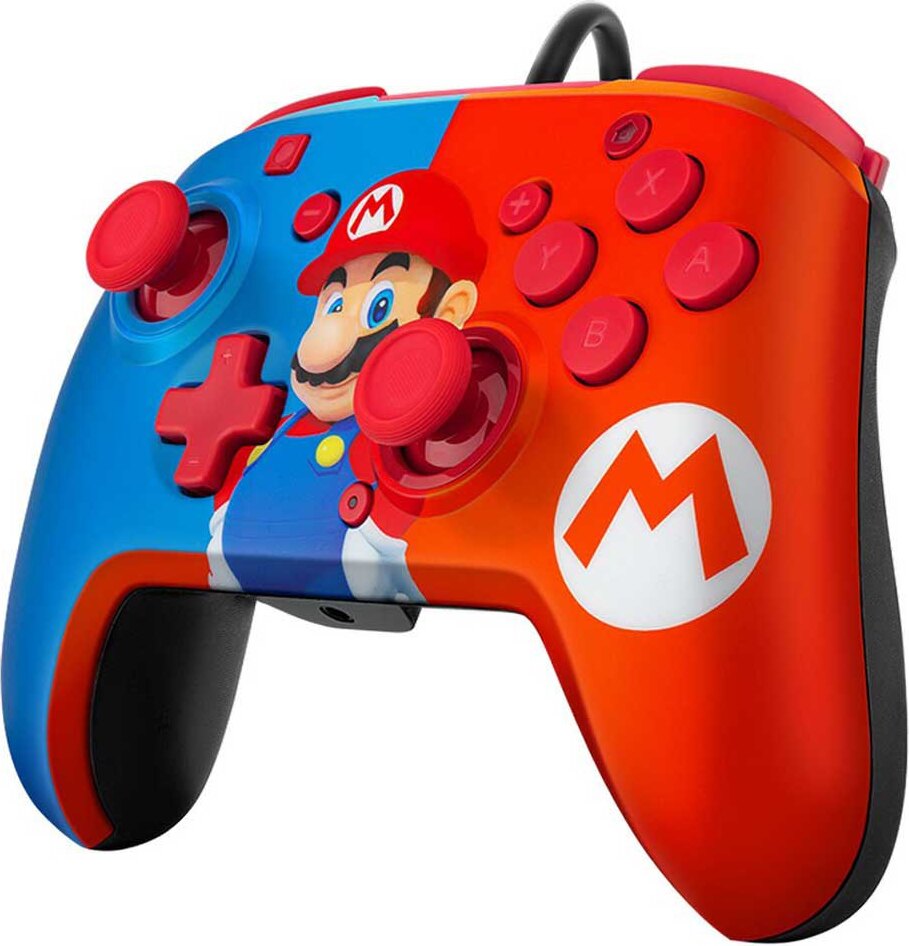 PDP REMATCH: Power Pose Mario Blue, Red USB Gamepad analógový / digitálny Nintendo Switch, Nintendo Switch OLED