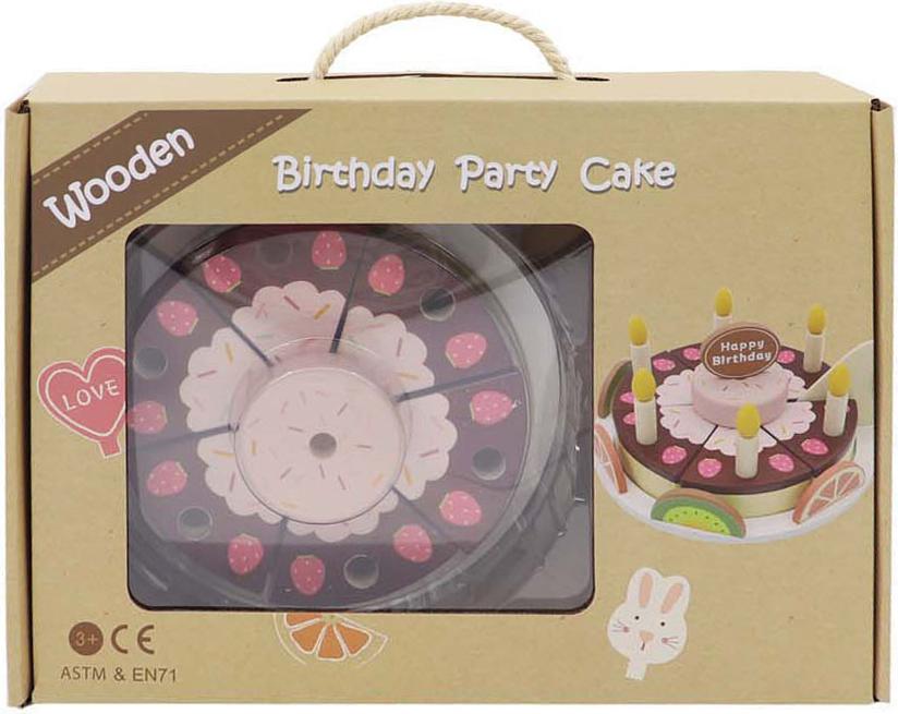 Merkloos Houten Verjaardagstaart, 27dlg. 23606
