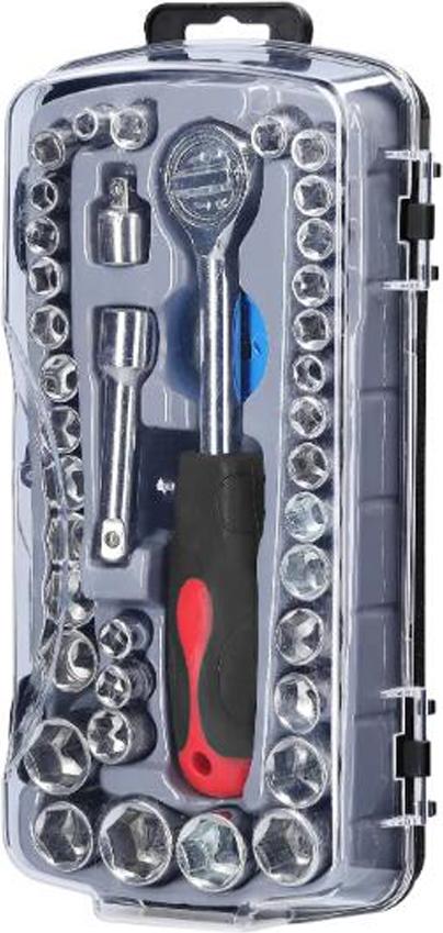 Cocosity 40 PCS Steckschlüssel Set Praktisches Motorrad Fahrrad Auto Reparaturen Werkzeug Set Haushalt Eisenwaren Werkzeuge Sechskant Steckschlüssel Ratsche Schraubenschlüssel Kombination Werkzeug Set mit Aufbewahrungsbox