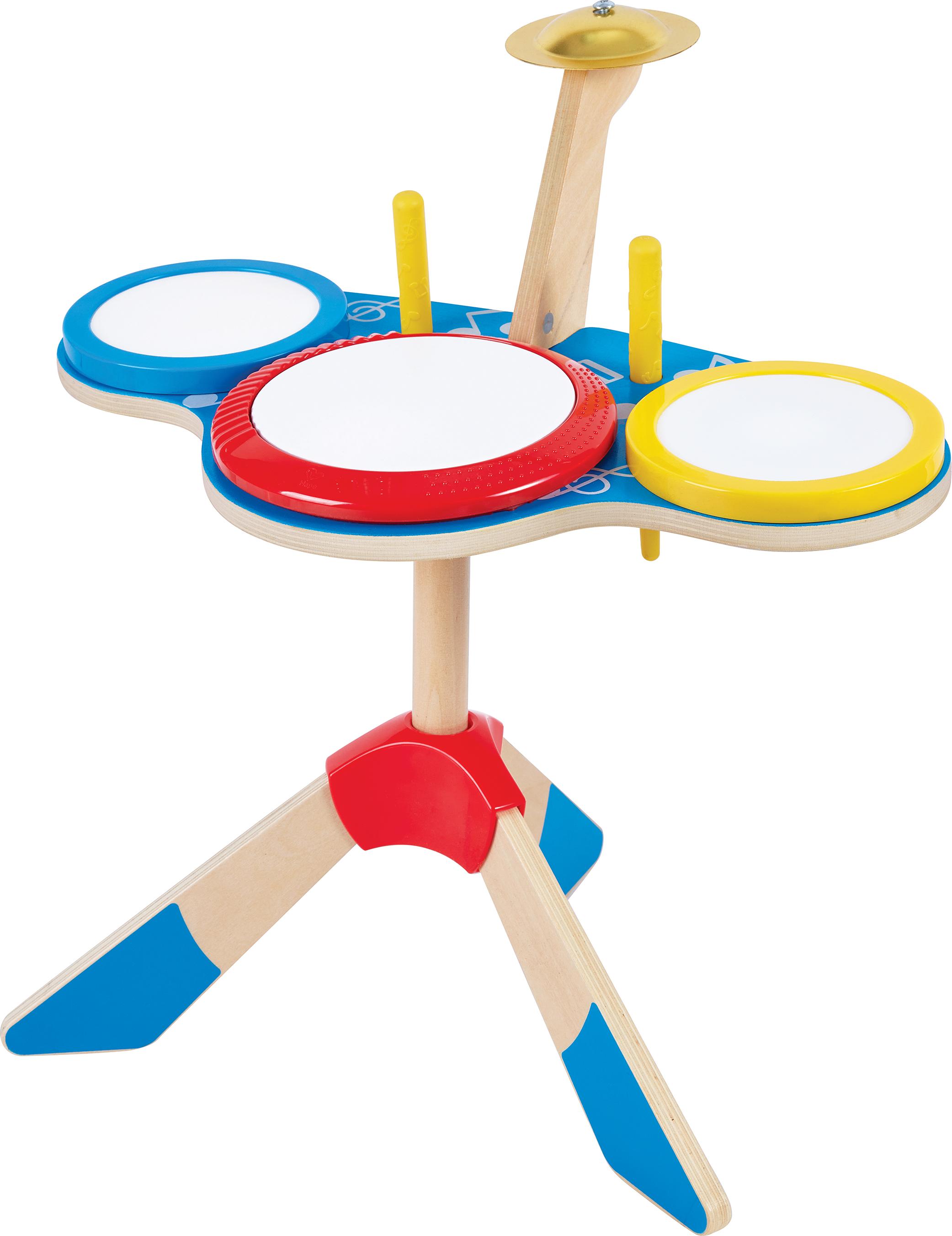 Hape Schlagzeug und Becken - Musikinstrument für Kinder ab 3 Jahren E0613