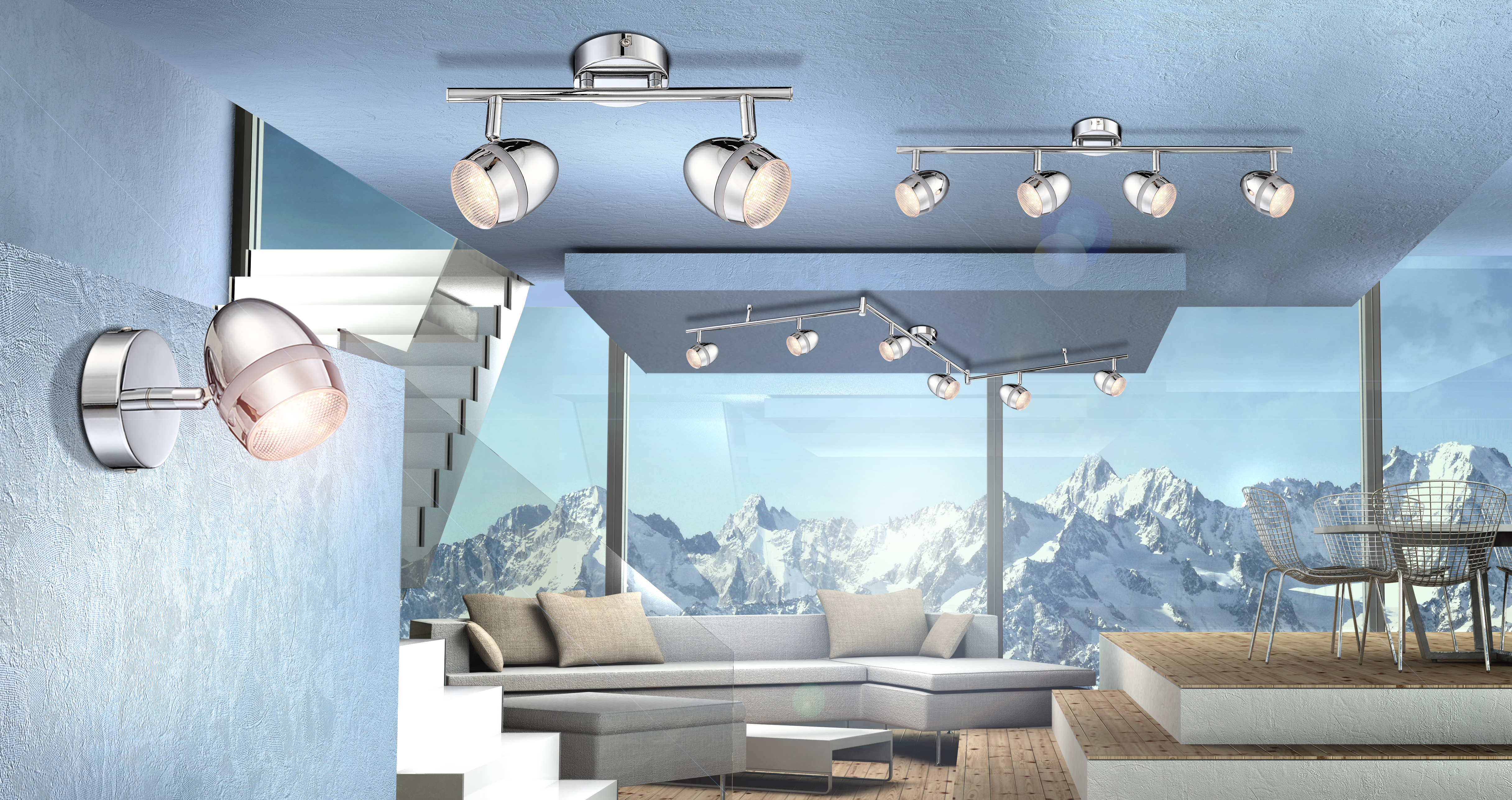 Globo Lighting Globo Manjola Strahler Chrom, 1xLED; 56206-1