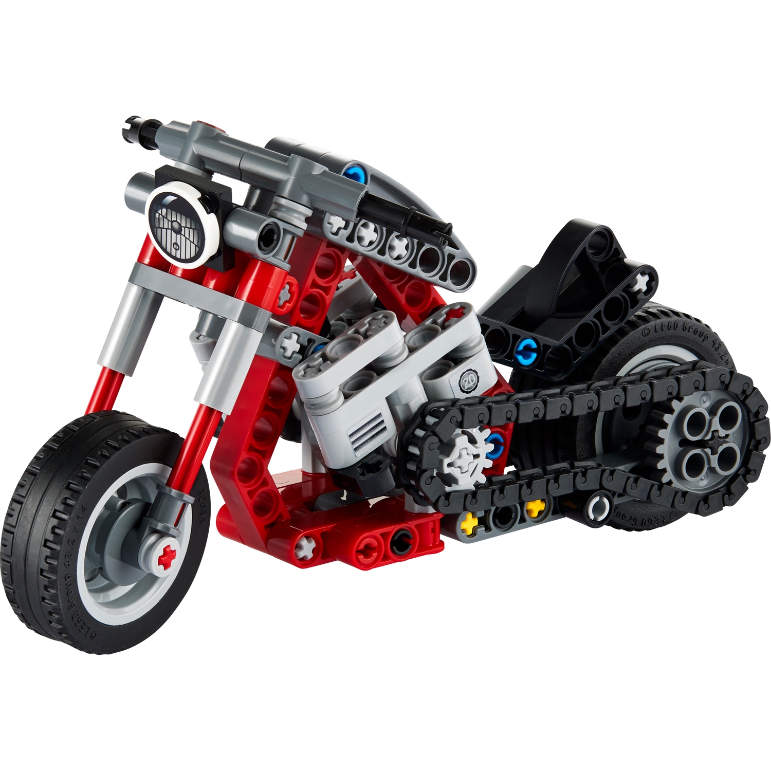 Stavebnica modelu LEGO Technic 42132 Motorka; podarujte de?om odmenu v podobe modelu motorky; hra?ka 2 v 1 pre deti od 7 rokov (160 dielikov)