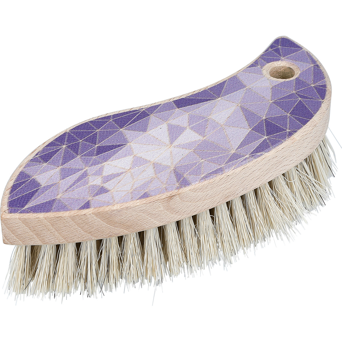 Textilbürste Ying Yang EUROHOME Kleiderbürste, Lederbürste mit modernen lila Mosaik Nachbildung - dicht gewebte helle Borsten, Bürste aus Holz - 15 cm 571037