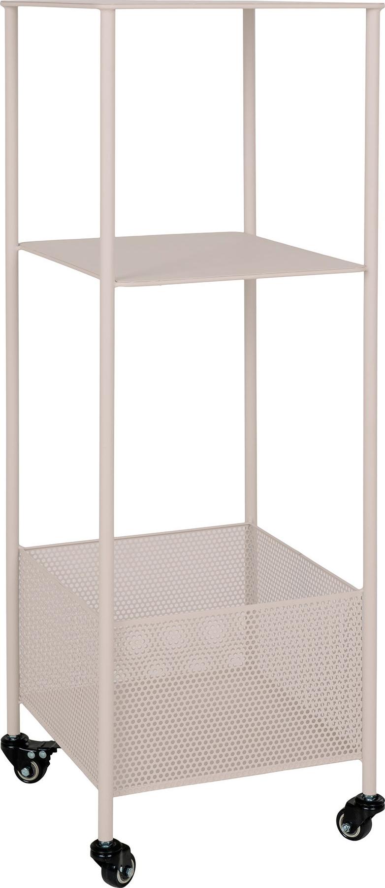 House Nordic_FR Torres Metallwagen – Metallwagen, Stahl, Sand, 3 Regale, 35 x 35 x 100 cm 2202005