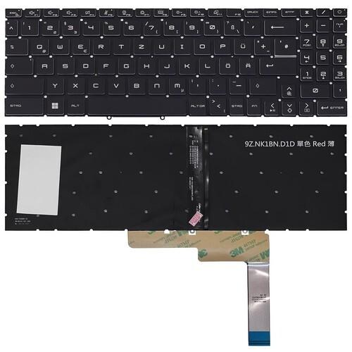 HT ImEx DEUTSCHE - Tastatur mit weißer Beleuchtung für MSI GF76 Katana 11UG, GF76 Katana (MS-17L1), Katana GL76 Gaming