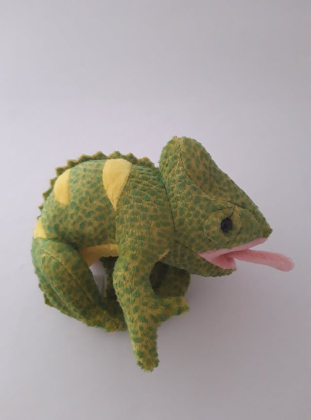 Plüschtier Chamäleon grün 17cm Stofftier Kuscheltier Echse Spielzeug Tier Tiere 