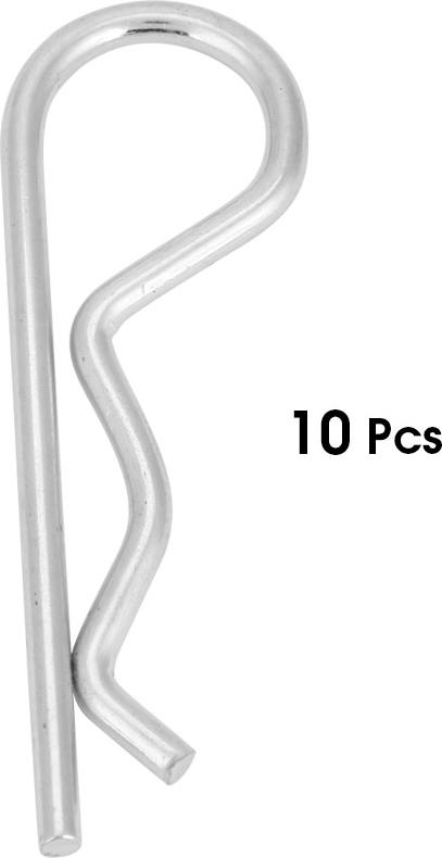 Gistuch 10 Stück B-Splint-Clips, verzinkt, Haltestifte, Federhaar (4 x 75 mm)