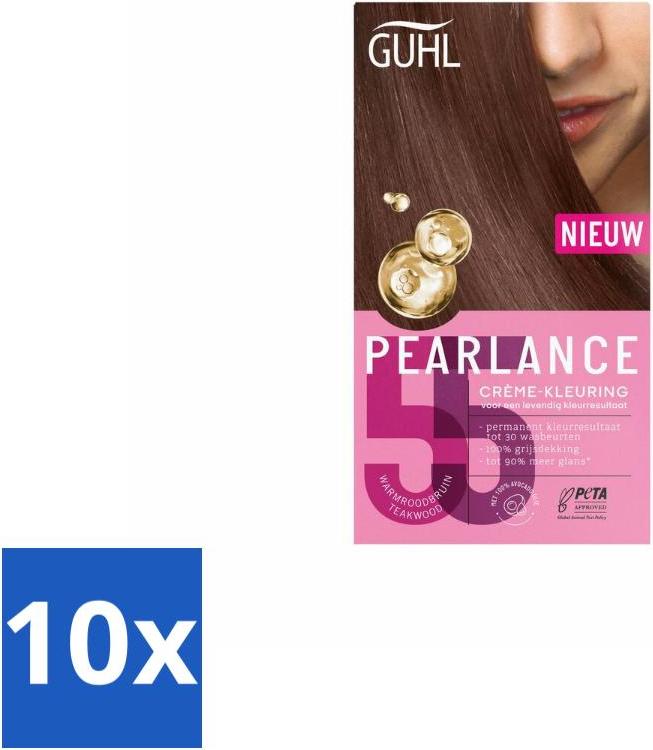 Guhl - Creme-Coloration - Nr. 55 Warmes Rotbraun Intensiv - Haarfärbemittel - Vorteilspack - 10 Stücke 8721410