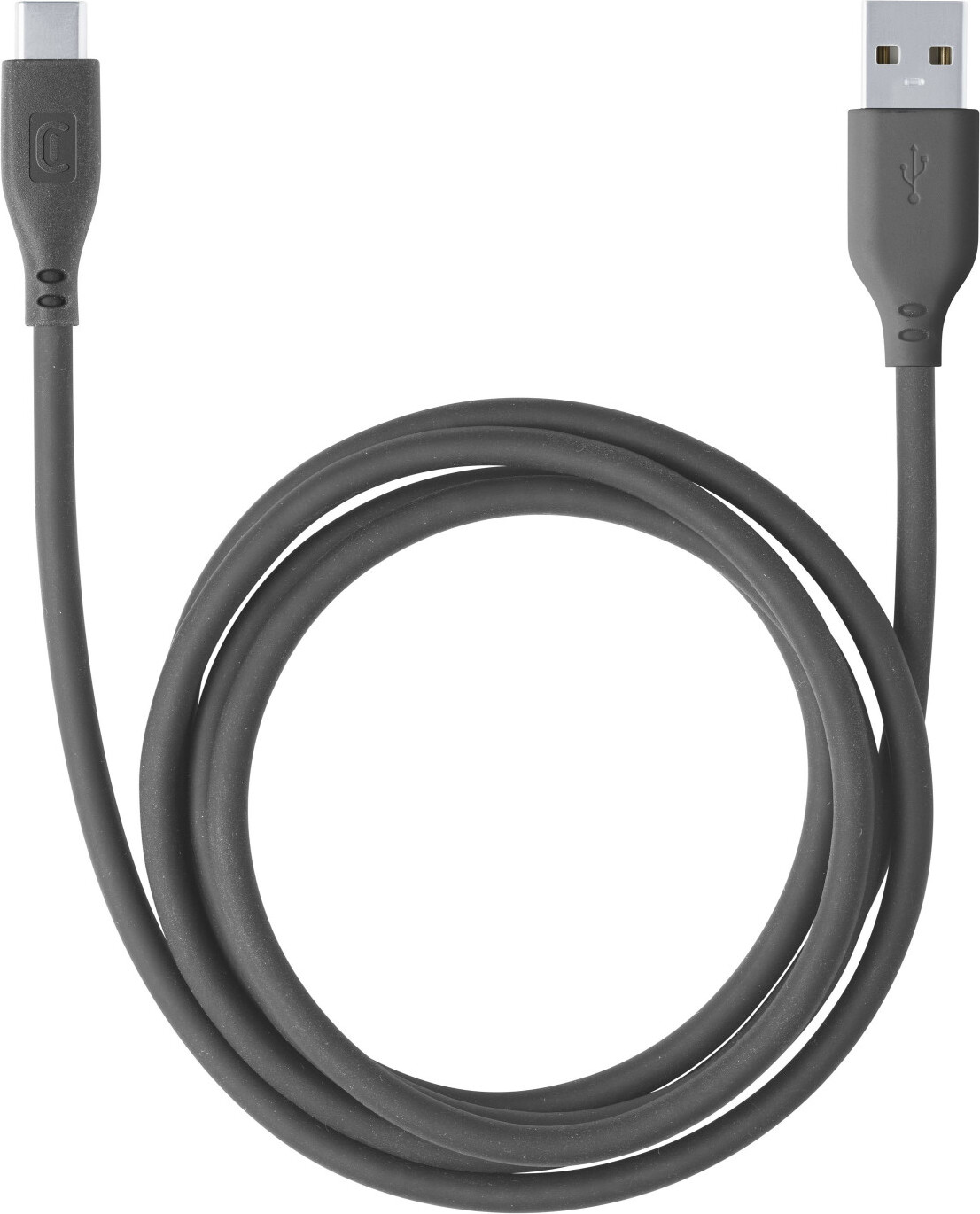 Cellularline Soft cable 120 cm - USB-C Softtouch-USB-C-Kabel, 1,2 m, USB A, Schwarz USBDATASOFTUSBCK