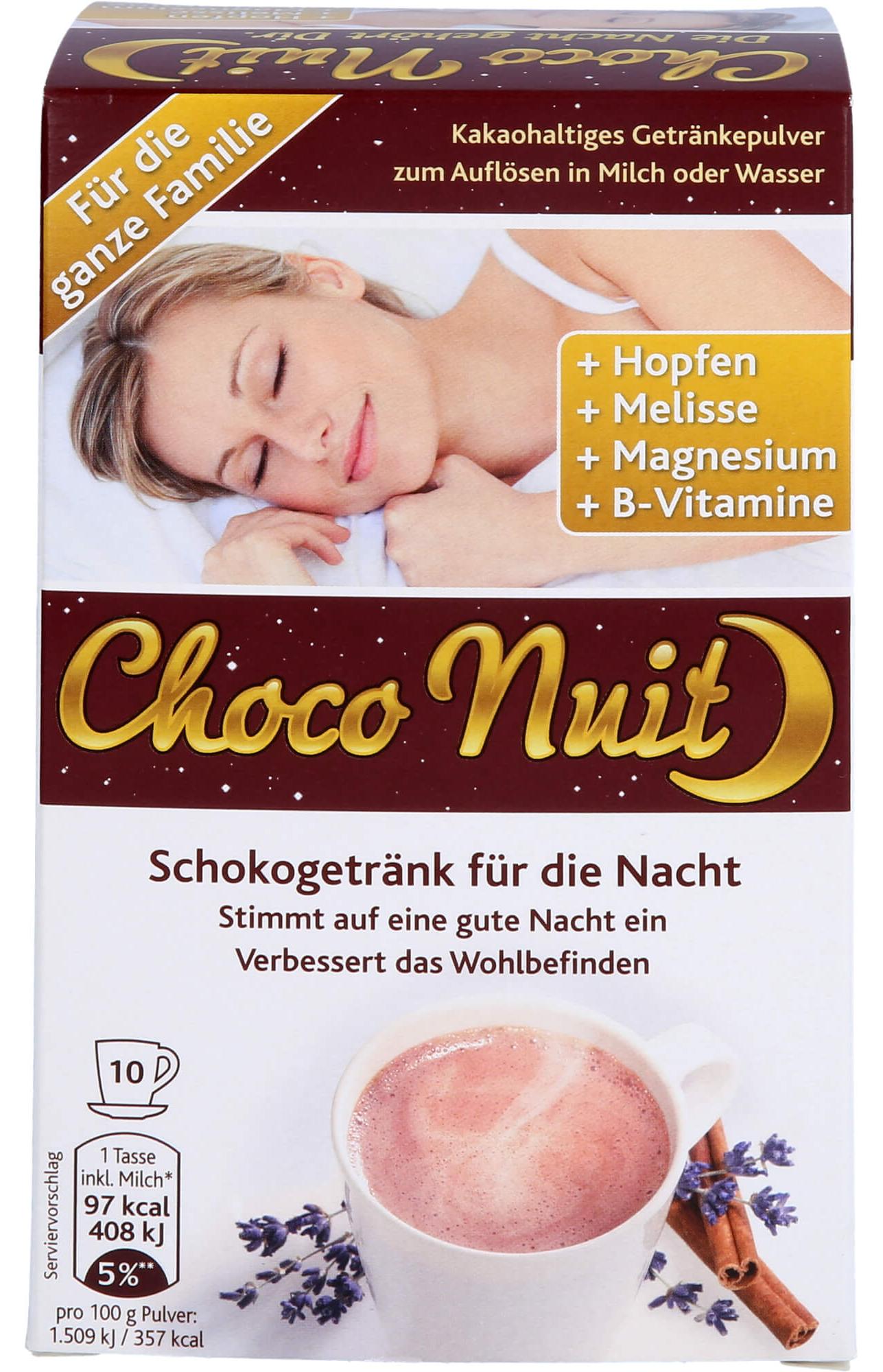 LEVICA GmbH Choco Nuit Drink kakaohaltiges Getränkepulver, 10 St. Beutel 07689045