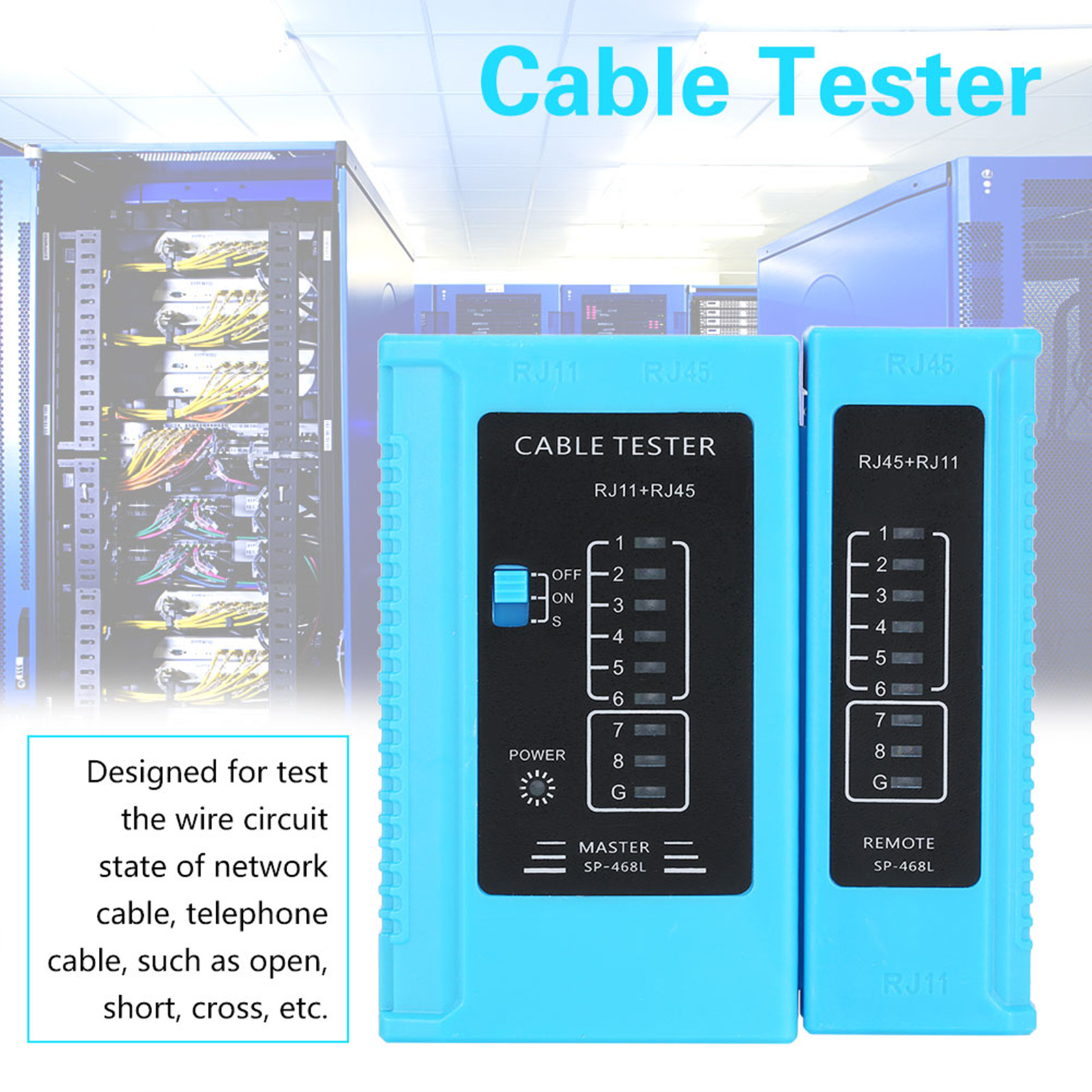 Cocosity Netzwerkkabeltester,Kabeltester,Kabelprüfgerät,Netzwerktestgerät,LAN Netzwerktester