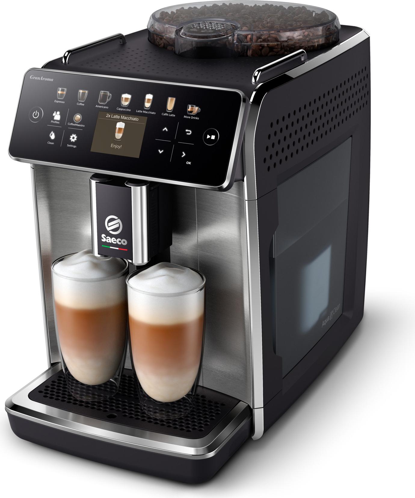 Saeco SM6585/00, Espresso kávovar, 1,8 L, Kávové zrná, Vstavaný mlynček, 1500 W