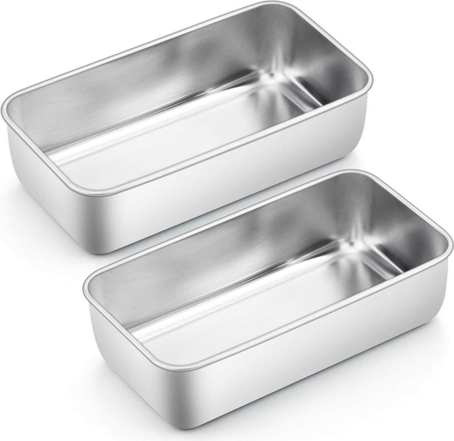 Sonstige Edelstahl Kastenform 2er-Set Brotbackform 23,5cm x 12,6cm x 6cm