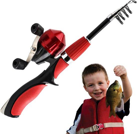 Famanu Kinderangel Set - Angelausrüstung für Anfänger - Rotes Design