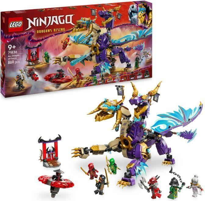LEGO Ninjago 71836 Arc: Drak sústredenia, stavebnicová sada, 8 minifigúrok, hliníkové krídla, od 9 rokov